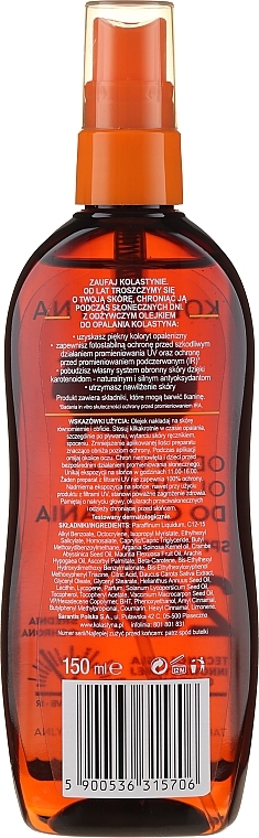 Waterproof Tan Oil Spray SPF20 - Kolastyna — photo N2