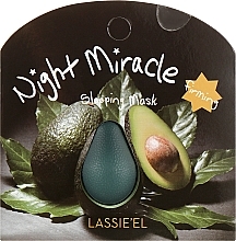 Capsule Night Face Mask 'Avocado' - Lassie'el Night Miracle Avocado Sleeping Mask — photo N1