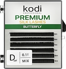 Fragrances, Perfumes, Cosmetics Butterfly Green D 0.10 False Eyelashes (6 rows: 8/10) - Kodi Professional