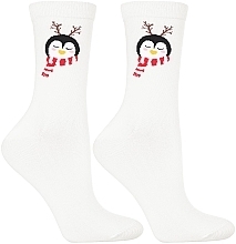 Fragrances, Perfumes, Cosmetics Women Socks with Christmas Motif CSLS250-020, grey - Moraj