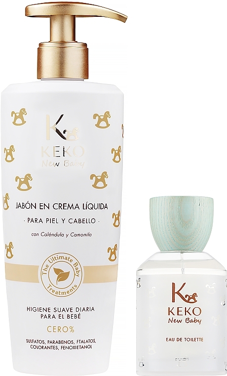 Keko New Baby The Ultimate Baby Treatments - Set (cr soap/500ml + towel/1pc + edt/100ml) — photo N3