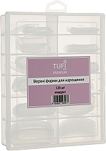Upper Nail Forms, square, 120 pcs. - Tufi Profi Premium — photo N1