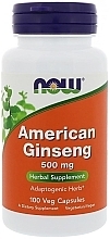 American Ginseng, capsules, 500mg - Now Foods American Ginseng — photo N1