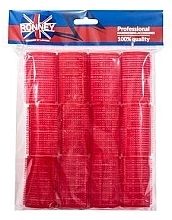 Fragrances, Perfumes, Cosmetics Velcro Curlers 36/63, red - Ronney Professional Velcro Roller