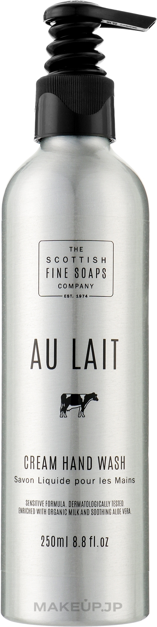 Liquid Soap - Scottish Fine Soaps Au Lait Cream Hand Wash (aluminium bottle) — photo 250 ml