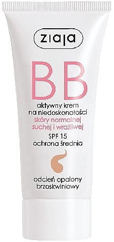 Face BB Cream - Ziaja BB-Cream Opalony Brzoskwiniowy — photo N1