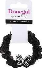 Fragrances, Perfumes, Cosmetics Hair Tie, FA-5620, black with butterfly 2 - Donegal