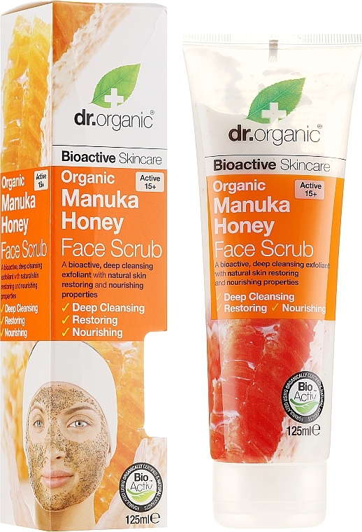 Face Scrub "Manuka Honey" - Dr. Organic Manuka Honey Face Scrub — photo N1