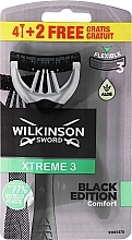 Fragrances, Perfumes, Cosmetics Disposable Razor Set, 4+2 pcs - Wilkinson Sword Xtreme 3 Black Edition