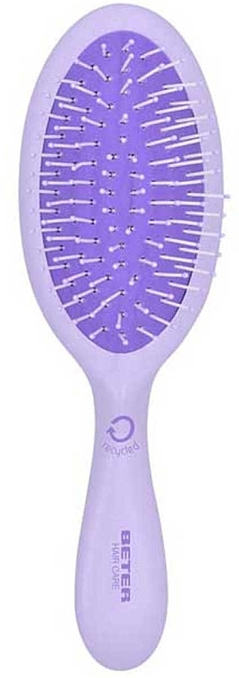 Hair Brush, lilac - Beter Recycled Collection Pneumatic Brush With Removable Base Small — photo N1