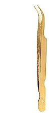 Curved Tweezers, 013, golden - Lena Lashes — photo N2