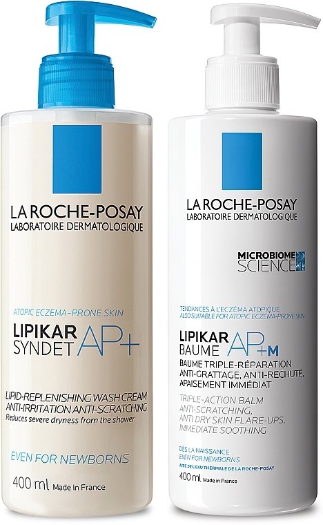 La Roche-Posay Lipikar (cr/400ml + balm/400ml) - Set for Dry Skin Prone to Atopy — photo N1