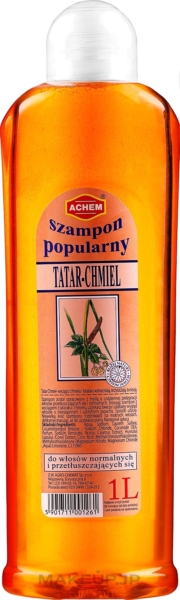 Hair Shampoo "Tatar Potion & Hop" - Achem Popular Tatar and Hops Shampoo — photo 1000 ml