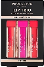 Fragrances, Perfumes, Cosmetics Profusion Cosmetics Lip Trio Brights (lip/gloss/3x5ml) - Set