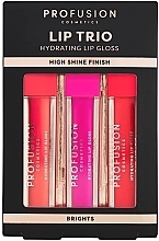 Fragrances, Perfumes, Cosmetics Set - Profusion Cosmetics Lip Trio Brights (lip/gloss/3x5ml)