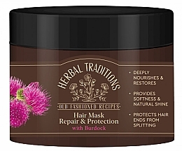 Fragrances, Perfumes, Cosmetics Repairing & Protective Burdock Hair Mask - Herbal Traditions Repair & Protection Hair Mask