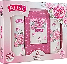 Fragrances, Perfumes, Cosmetics Bulgarian Rose - Set (b/lot 200ml + soap/100g + h/cr/50ml)