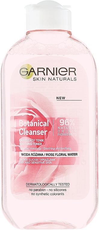 Rose Water Soothing Tonic - Garnier Skin Naturals Botanical Rose Water Soothing Toner — photo N1