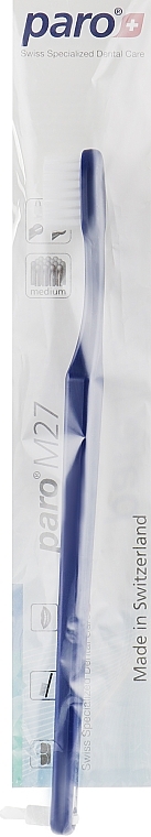 Kids Toothbrush 'M27', blue - Paro Swiss Isola F (polyethylene package) — photo N1