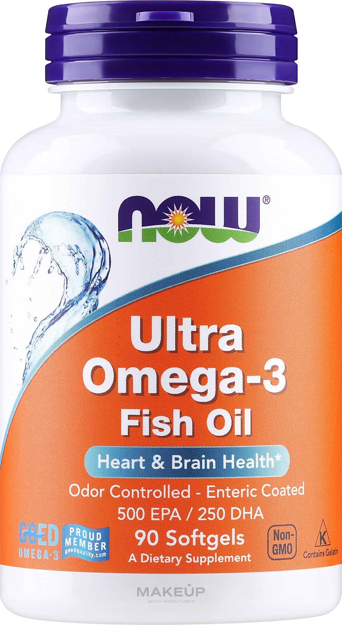 Gelatin Capsules "Ultra Omega-3" - Now Foods Ultra Omega-3 3500 EPA/250 DHA — photo 90 ЊВ.