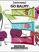 Fragrances, Perfumes, Cosmetics Set - Get Fruity Go Balmy Lip Balm Trio (lip/balm/3x14ml)