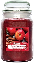 Apple & Cinnamon Scented Candle - Airpure Jar Scented Candle Apple Cinnamon — photo N1