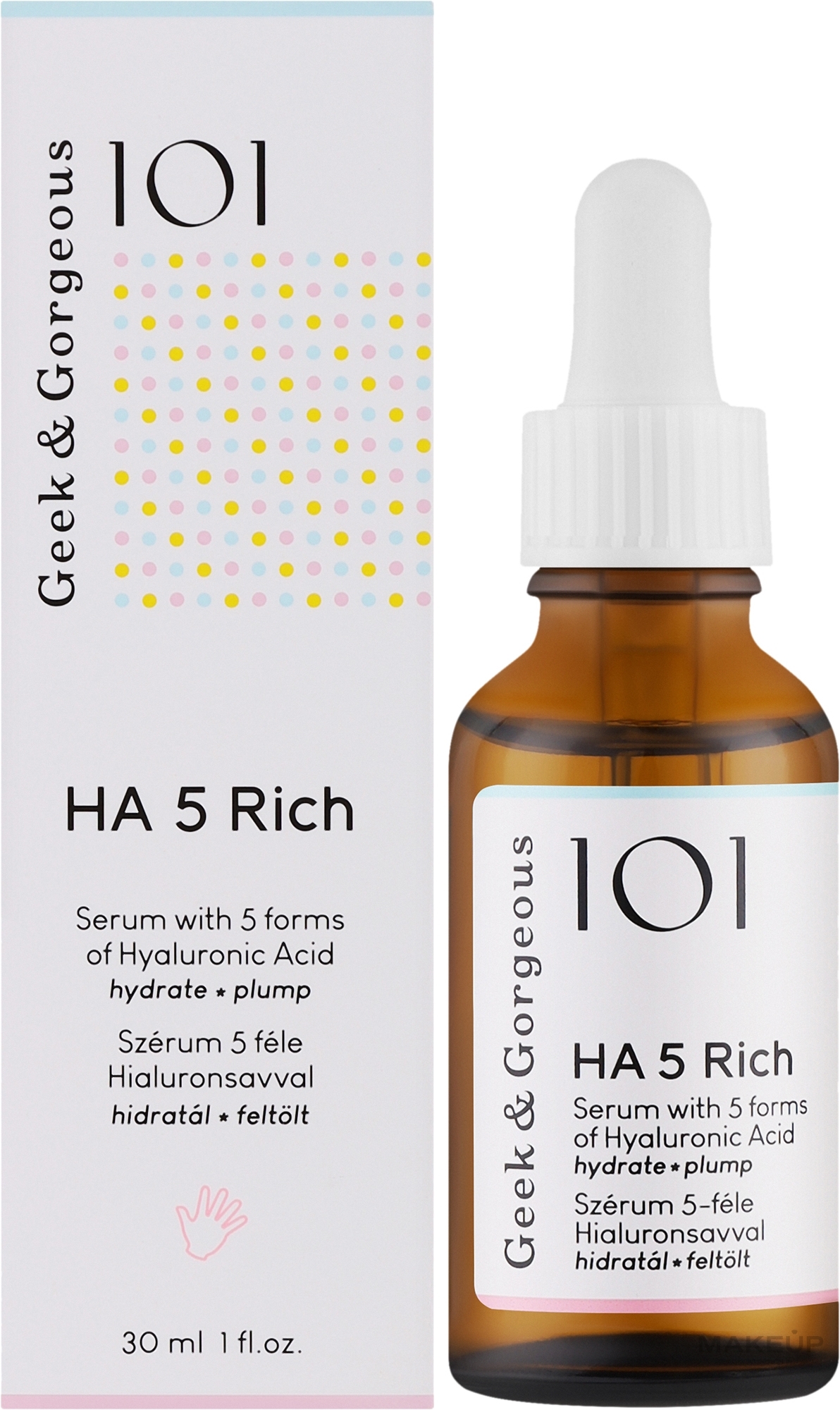 Dry Skin Serum with 5 Types of Hyaluronic Acid - Geek & Gorgeous HA 5 Rich Serum — photo 30 ml