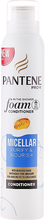 Light Foam Conditioner - Pantene Pro-V Micellar Purify & Nourish Foam Conditioner — photo N1