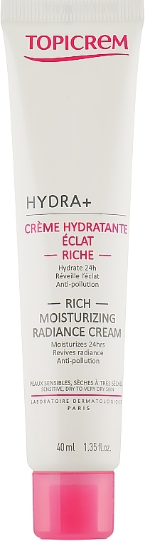 Rich Moisturizing Radiance Cream - Topicrem Hydra + Rich Moisturizing Radiance Cream — photo N1