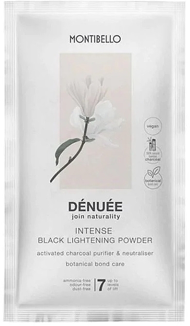 Lightening Powder, 7 tones - Montibello Denuee Intense Black Lightening Powder — photo N1