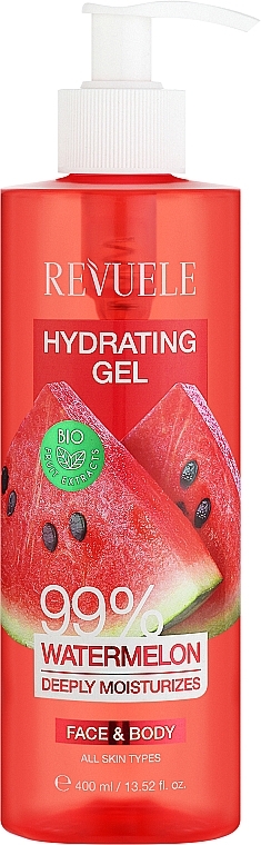 Moisturizing Face & Body Gel "Watermelon" - Revuele Moisturizing Gel 99% Watermelon — photo N1