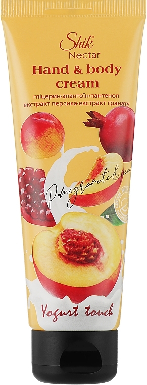 Hand & Body Cream 'Peach & Pomegranate Extracts' - Shik Nectar Yogurt Touch Hand & Body Cream — photo N6