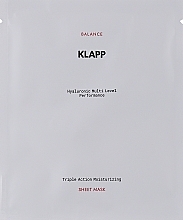 Face Mask - Klapp Triple Action Moisturizing Sheet Mask — photo N2