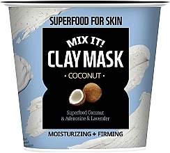 Fragrances, Perfumes, Cosmetics Moisturizing & Firming Clay Mask with Coconut Extract - Superfood for Skin MIX IT! Clay Mask Coconut