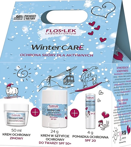 Set - FlosLek Laboratorium Winter Care (f/cr/50ml + f/cr/st/24g + lip/balm/4g) — photo N1