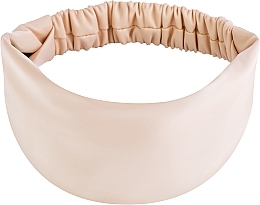 Fragrances, Perfumes, Cosmetics Headband, eco-leather, straight, beige "Faux Leather Classic" - MAKEUP Hair Accessories