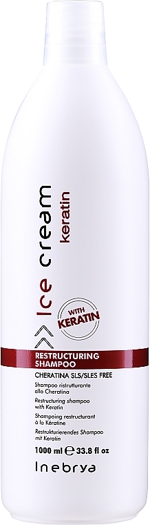 Repair Keratin Shampoo - Inebrya Ice Cream Keratin Restructuring Shampoo  — photo N7