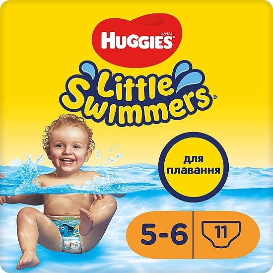 Little Swimmer Finding Dory Diapers 12-18 kg, 11 pcs. - Huggies — photo N1
