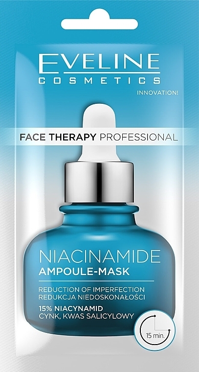 Ampoule Cream Mask with Niacinamide - Eveline Cosmetics Face Therapy Professional Niacinamide Ampoule Mask — photo N1