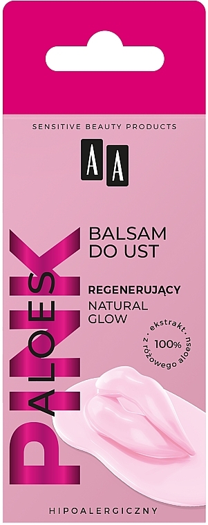 Regenerating Lip Balm - AA Pink Aloes Regenerating Natural Glow Lip Balm — photo N1