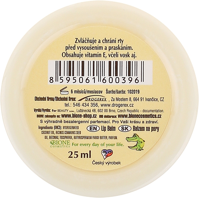 Lip Balm - Bione Cosmetics Honey + Q10 With Vitamin E and Bee Wax Lip Balm — photo N3