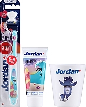 Fragrances, Perfumes, Cosmetics Set (alpaca, unicorn, dolphin) - Jordan Junior (toothpaste/50ml + toothbrush/1pc + cup)