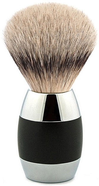 Shaving Brush, black chrome - Merkur Silvertip Badger Hair Hair Shave Brush — photo N1