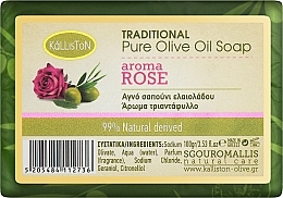 Fragrances, Perfumes, Cosmetics Traditional Pure Olive Oil Soap with Rose Scent - Kalliston Traditional Olive Oil Soap