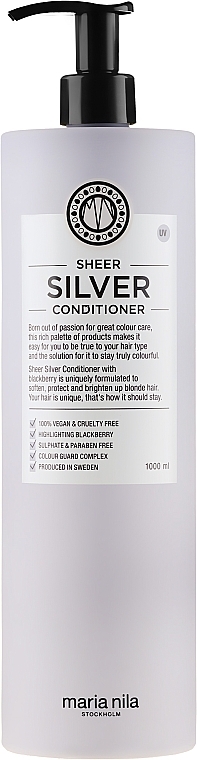 Anti-Yellow Conditioner for Colored Hair - Maria Nila Sheer Silver Conditioner — photo N4