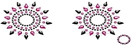 Fragrances, Perfumes, Cosmetics Breast & Navel Crystals Set, black-pink - Petits Joujoux Gloria Set Black-Pink