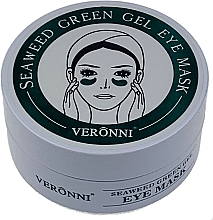 Fragrances, Perfumes, Cosmetics Rejuvenating Hydrogel Eye Patch with Seaweed Extract & Hyaluronic Acid - Veronni Seaweed Green Gel Eye Mask