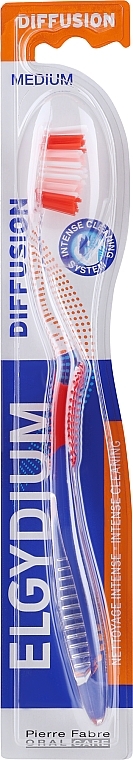 Diffusion Toothbrush, medium, orange - Elgydium Diffusion Medium Toothbrush — photo N1