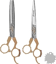 Fragrances, Perfumes, Cosmetics Professional Hairdressing Scissors set - Lewer (scissors/2pcs + case/1pc)