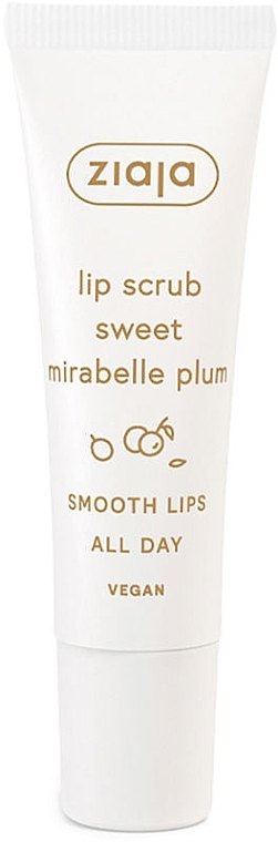 Lip Scrub 'Sweet Mirabelle', tube - Ziaja Lip Scrub Mirabelle Plum — photo N1